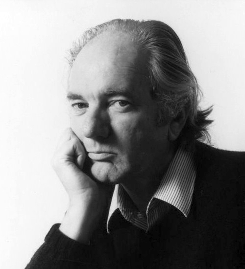 Schwarz-Weiß-Portrait von Thomas Bernhard aus dem Jahr 1987