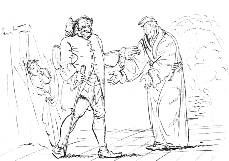 Zeichnung von E.T.A Hoffmann zu seiner Erzählung 