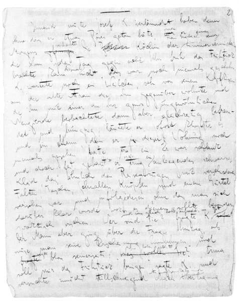Anfang des Manuskripts von Der Process in der Handschrift von Franz Kafka