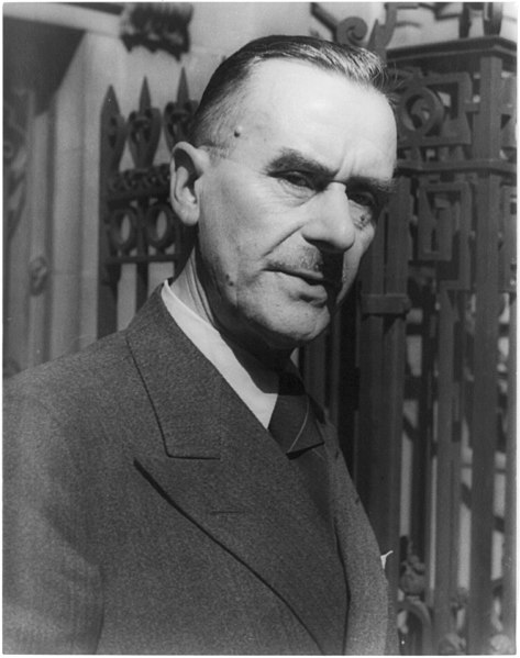 Schwarz-Weiß-Fotograftie von Thomas Mann am 20. April 1937