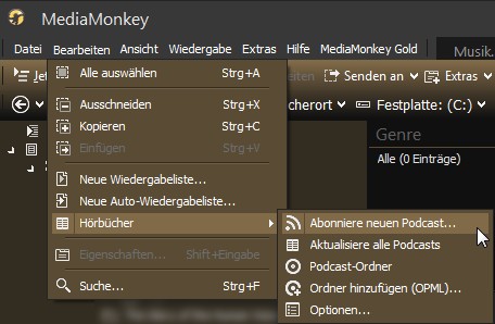 Podcasts synchronisieren