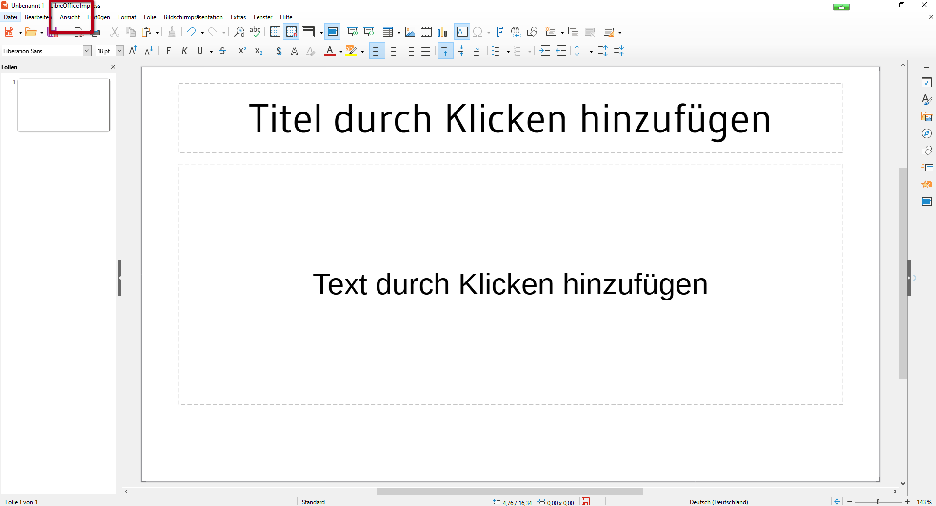 Normale Ansicht
