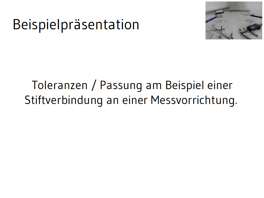 Startfolie der Beispielpraesentation