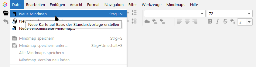 Neue Mindmap anlegen