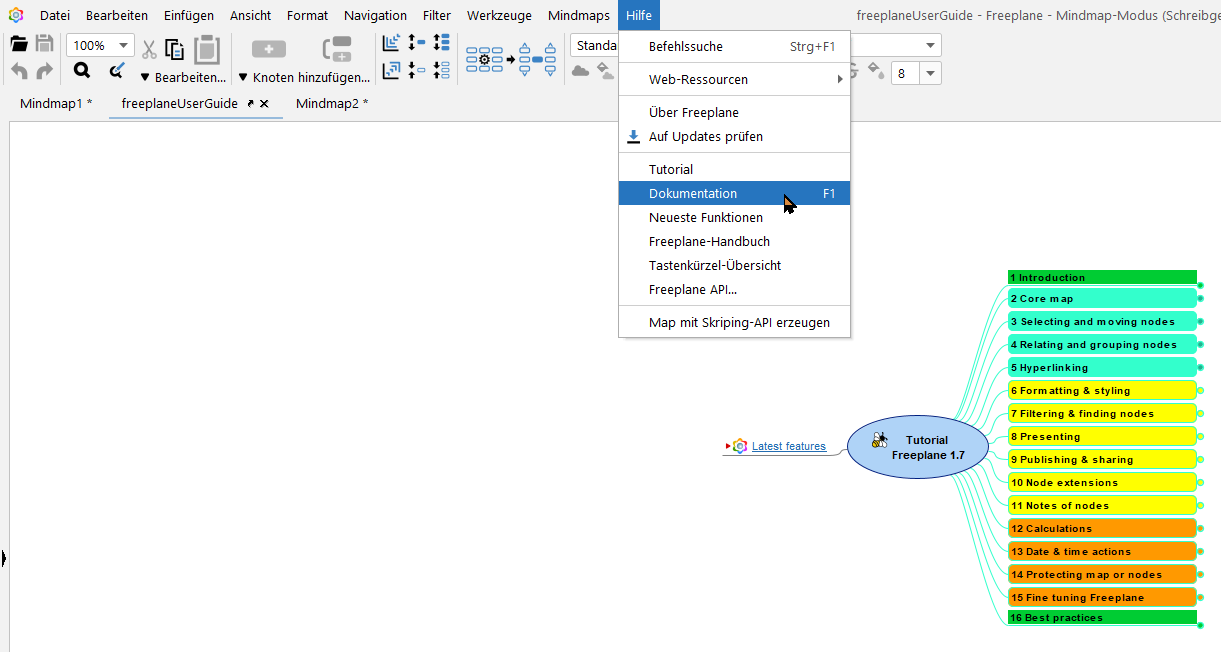 Programmdokumentation Freeplane