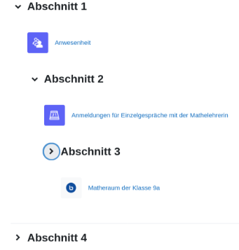 Darstellung Themenformat Flexible Sections