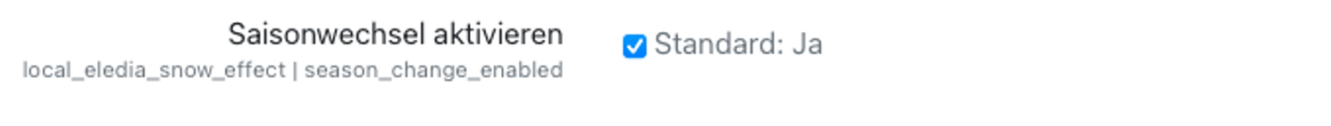 Screanshot: Saisonwechsel aktivierenKI-generierte Inhalte können fehlerhaft sein.