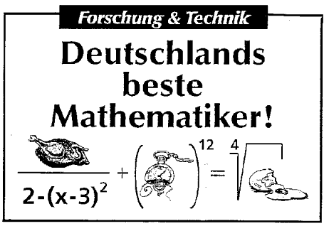 Deutschlands beste Mathematiker