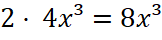 zwei mal vier x hoch drei ist gleich 8 x hoch drei