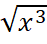 Wurzel x hoch 3