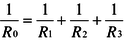 Formel für drei parallelgeschaltete Widerstände