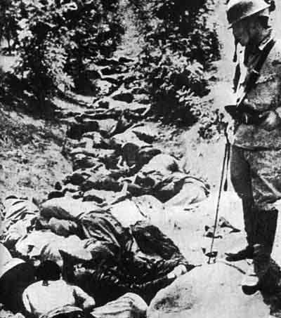 Von der japanischen Armee erschossene chinesische Zivilisten 1938