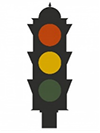 Clipart an einer Verkehrsampel