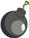 clipart: Einer K kugelförmigen Bombe mit Zündschnur