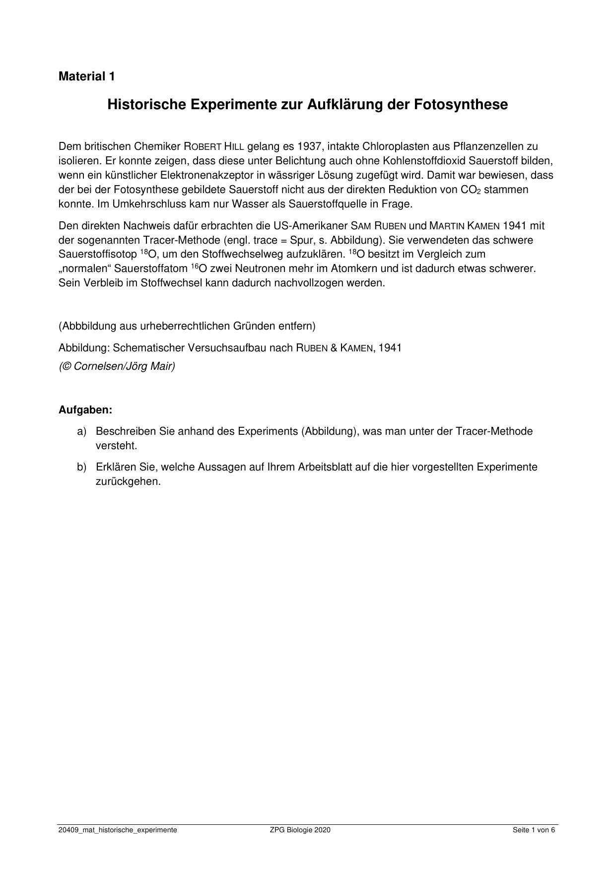 Material: Historische Experimente, Seite 1