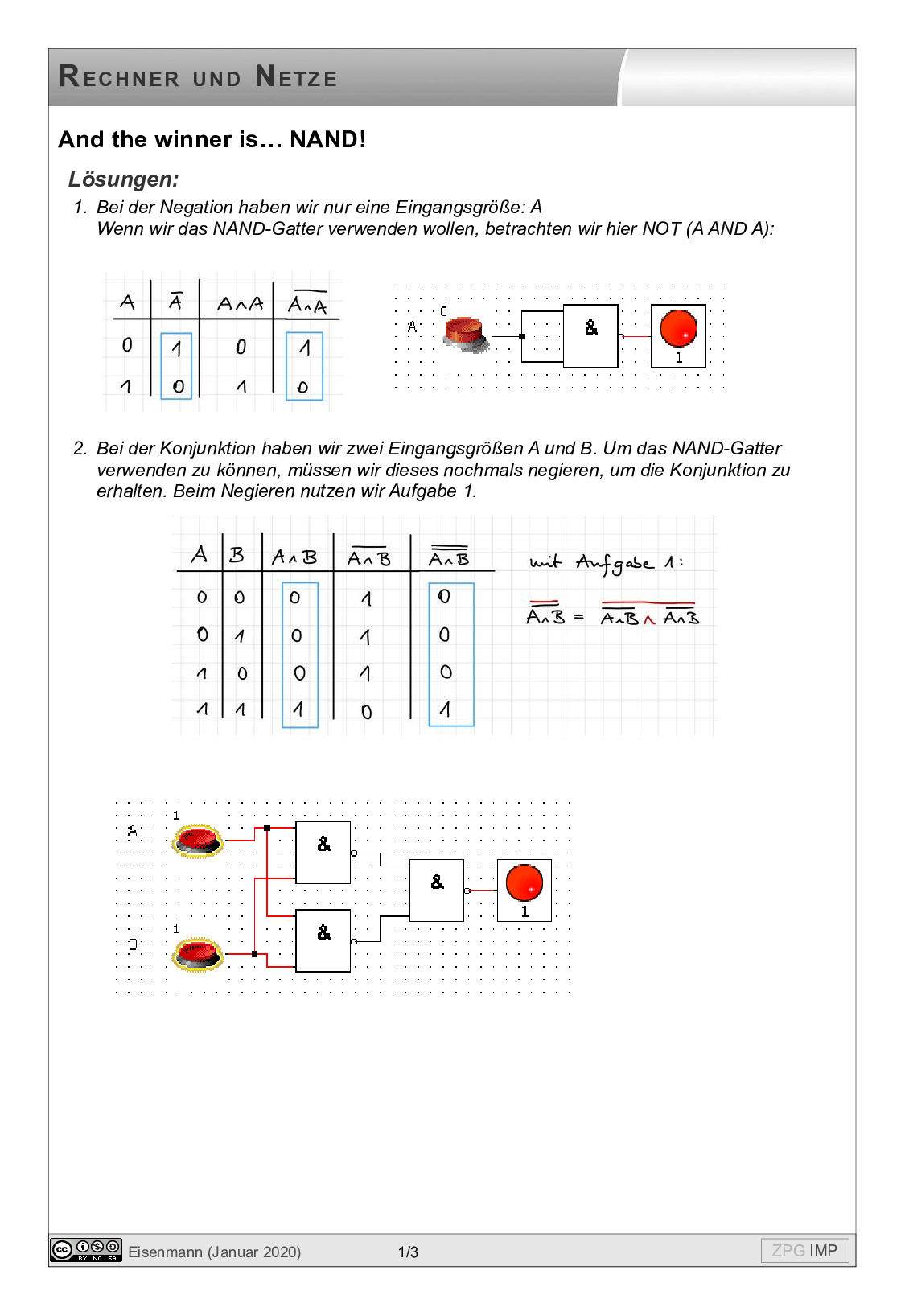 Alles aus NAND: Lösung, Seite 1