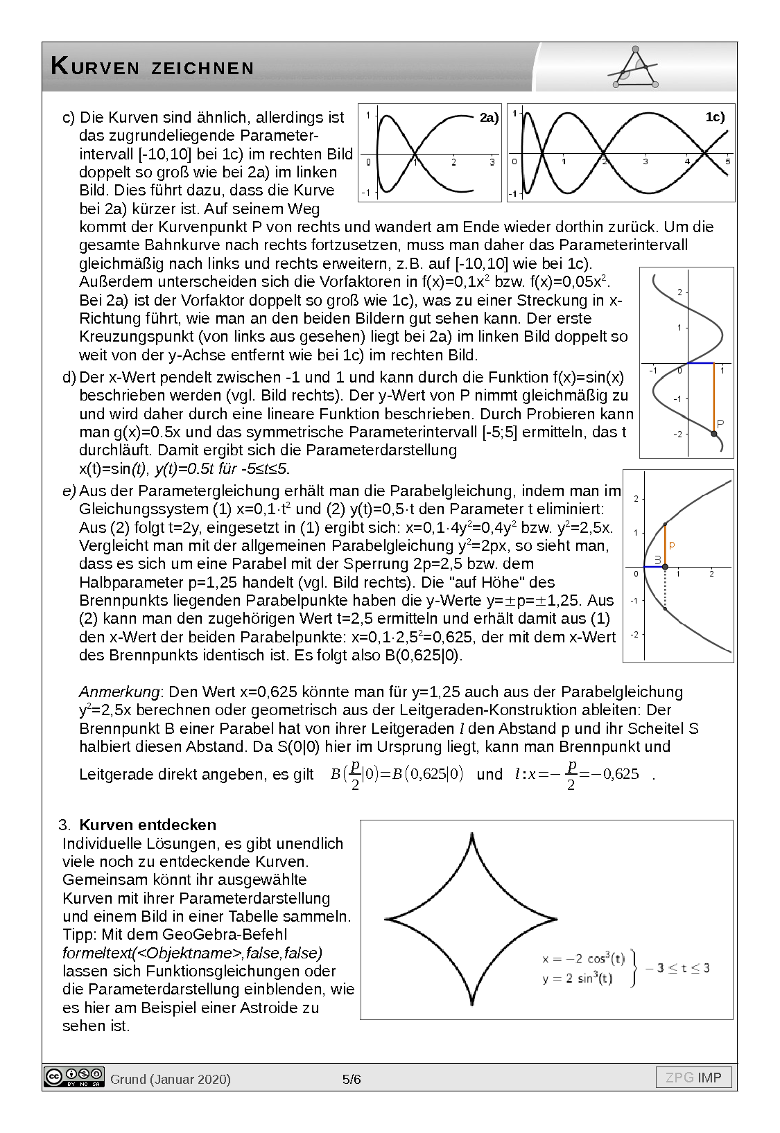 Kurven zeichnen: Lösung, Seite 5