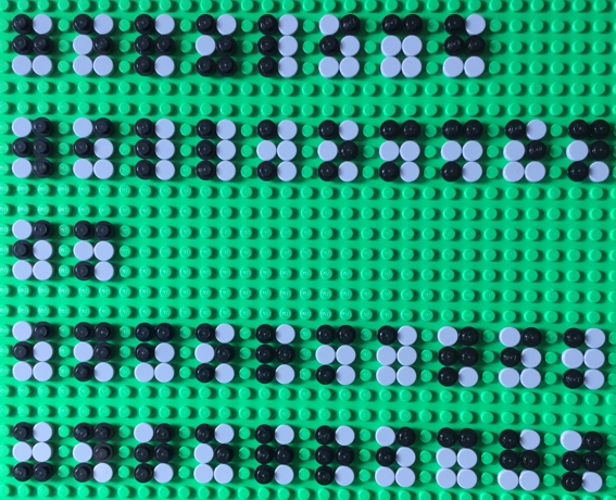 LEGO Platte mit Blindenschrift