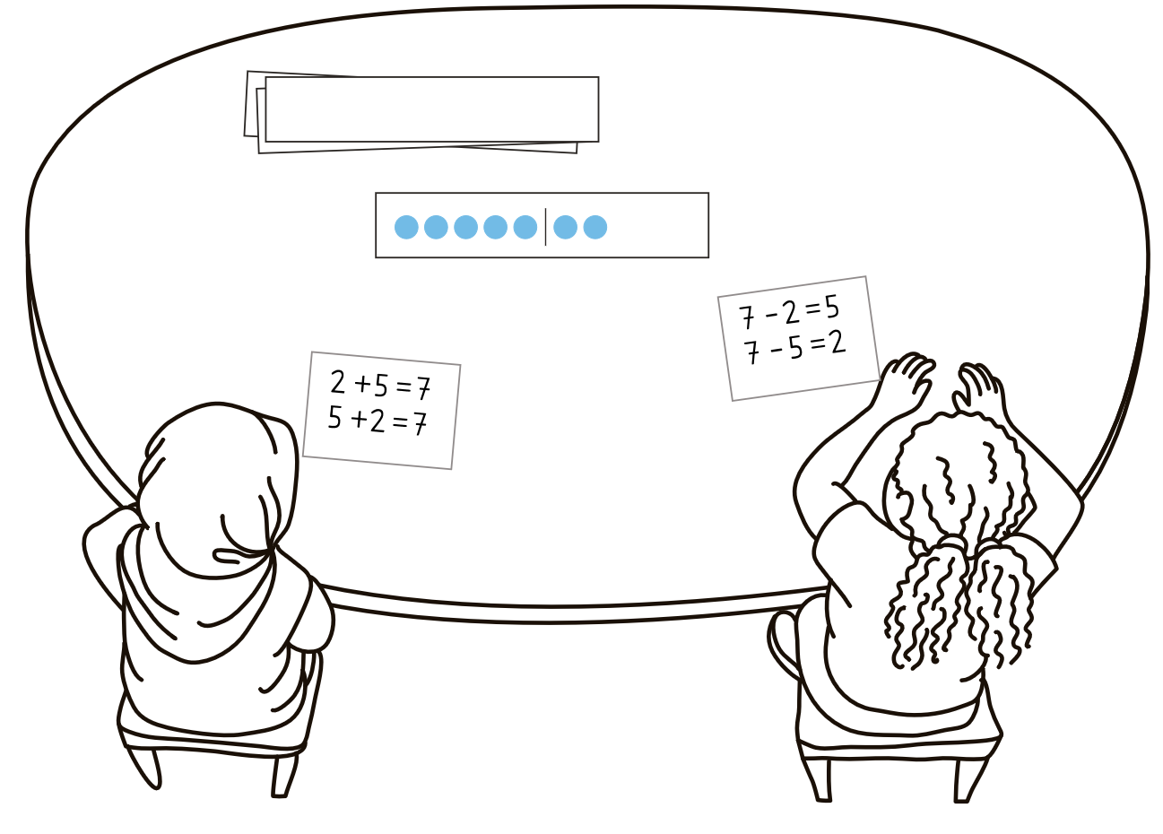 Lernende am Schultisch