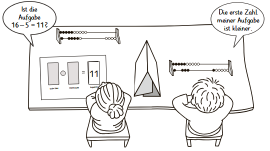 Lernende am Schultisch