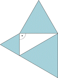 drei Dreiecke am rechtwinkligen Dreieck