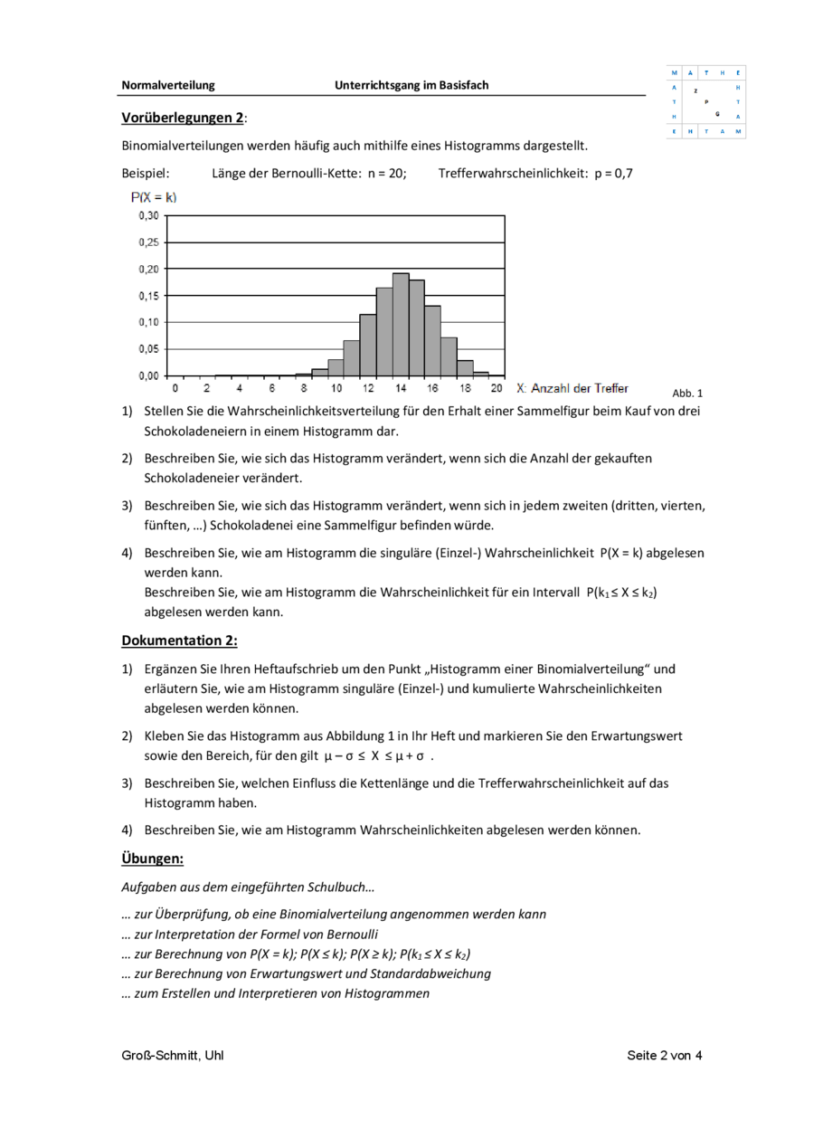 Planarbeit: Wiederholung Binomialverteilung, Seite 2