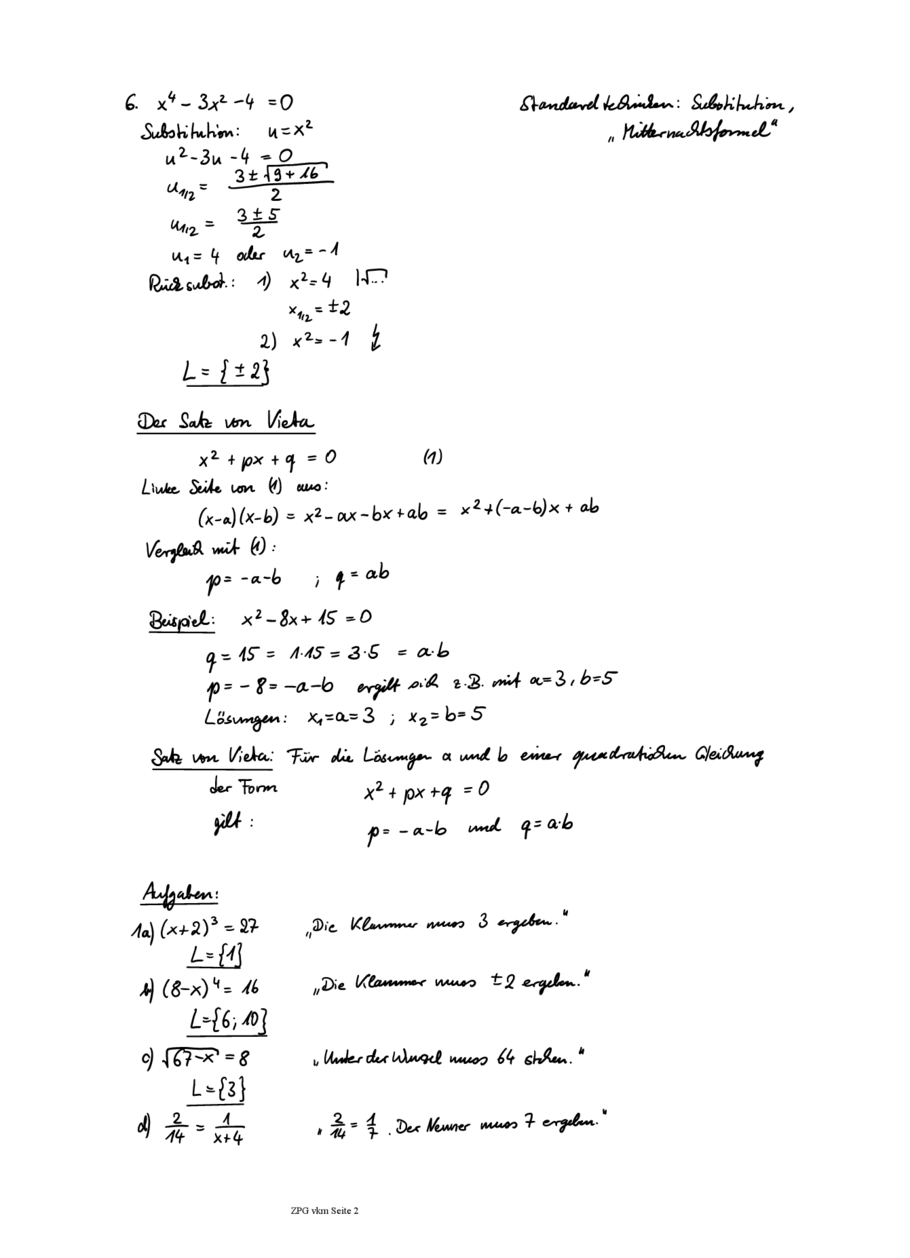 Lösung: Handschriftlich, Seite 2