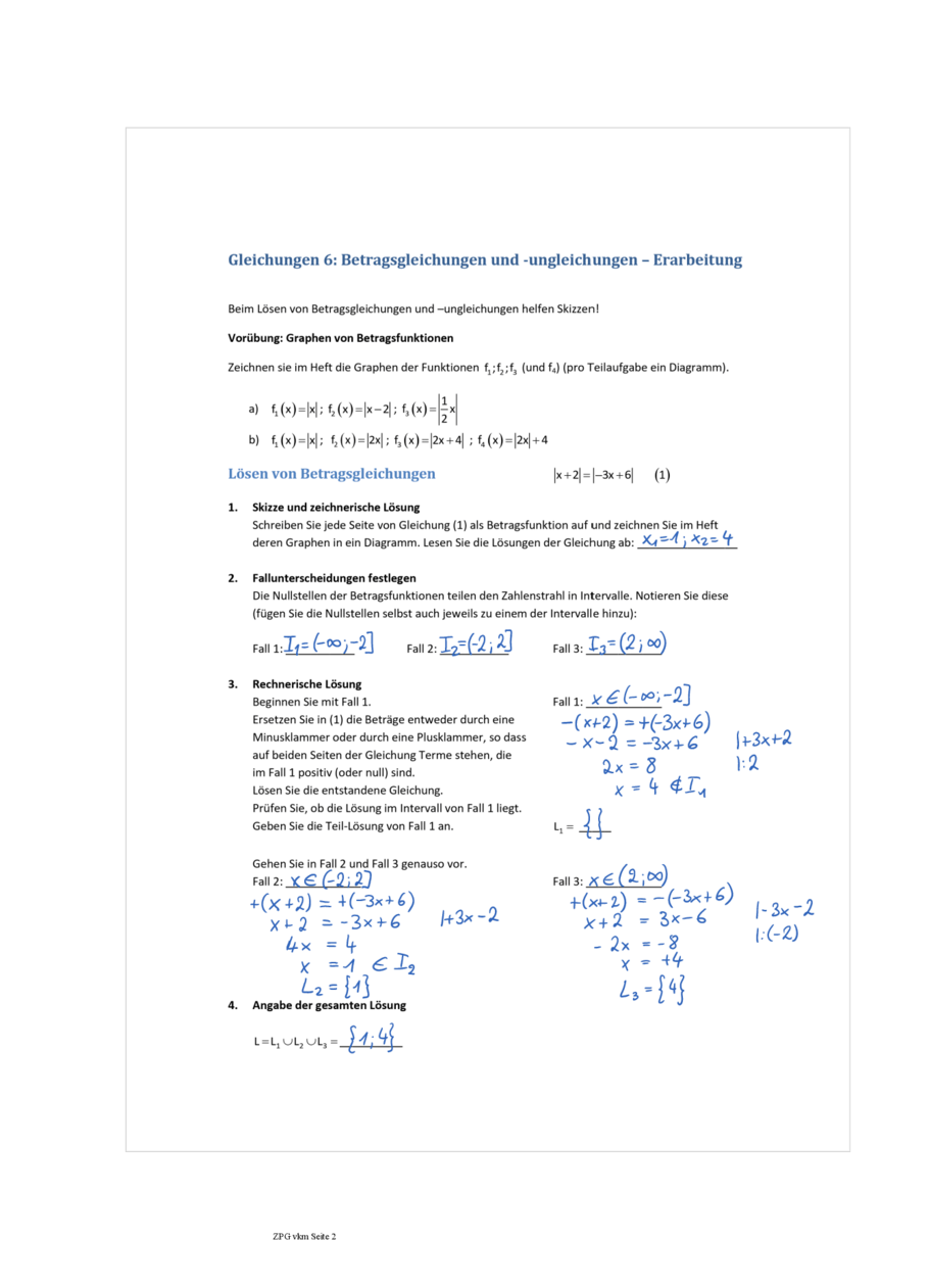 Lösung: Handschriftlich, Seite 2