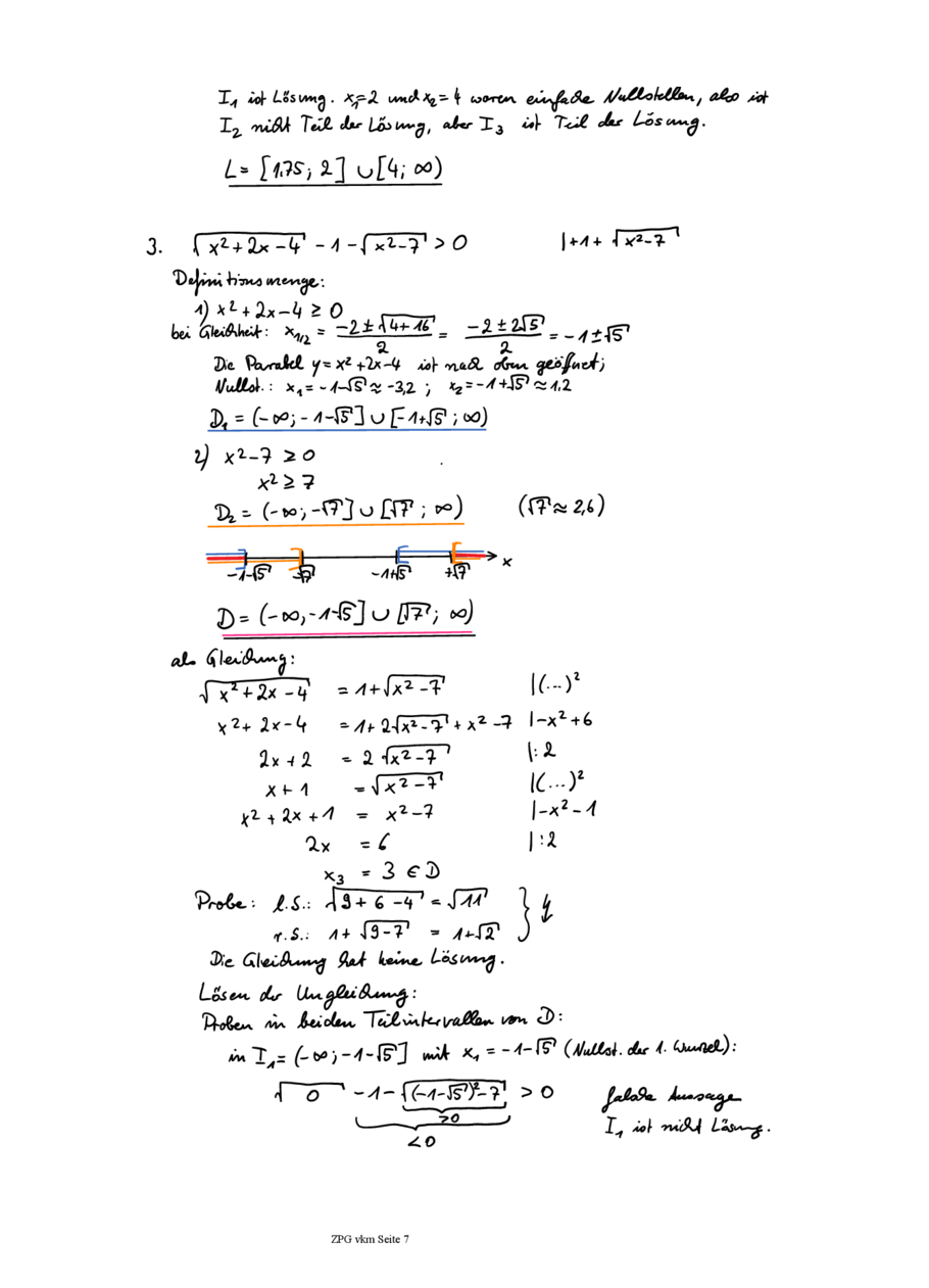Alternative Lösung: Handschriftlich, Seite 7