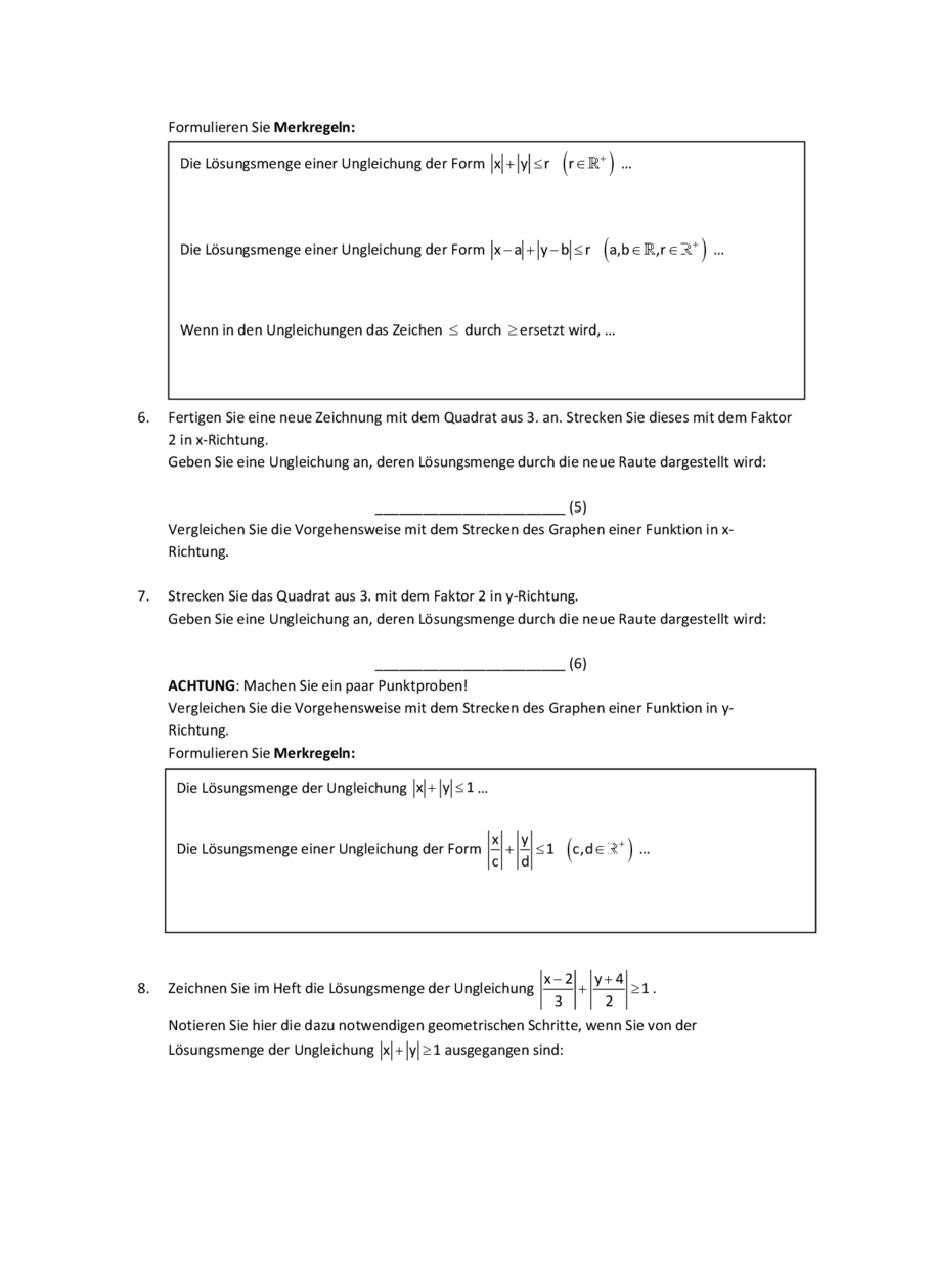 Betragsgleichungen mit zwei Variablen, Seite 2