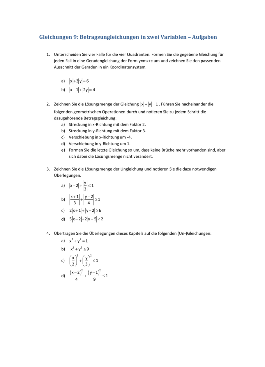 Betragsgleichungen mit zwei Variablen, Seite 3