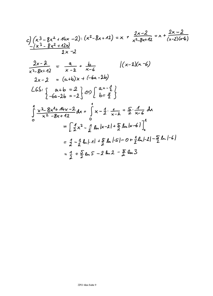 Lösung: Handschriftlich, Seite 9