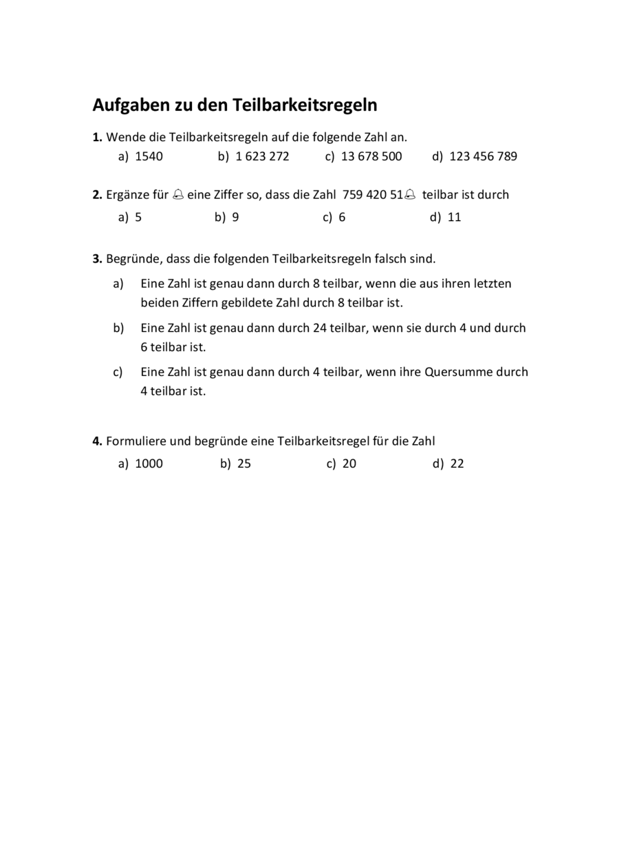 Teilbarkeitsregeln, Seite 3