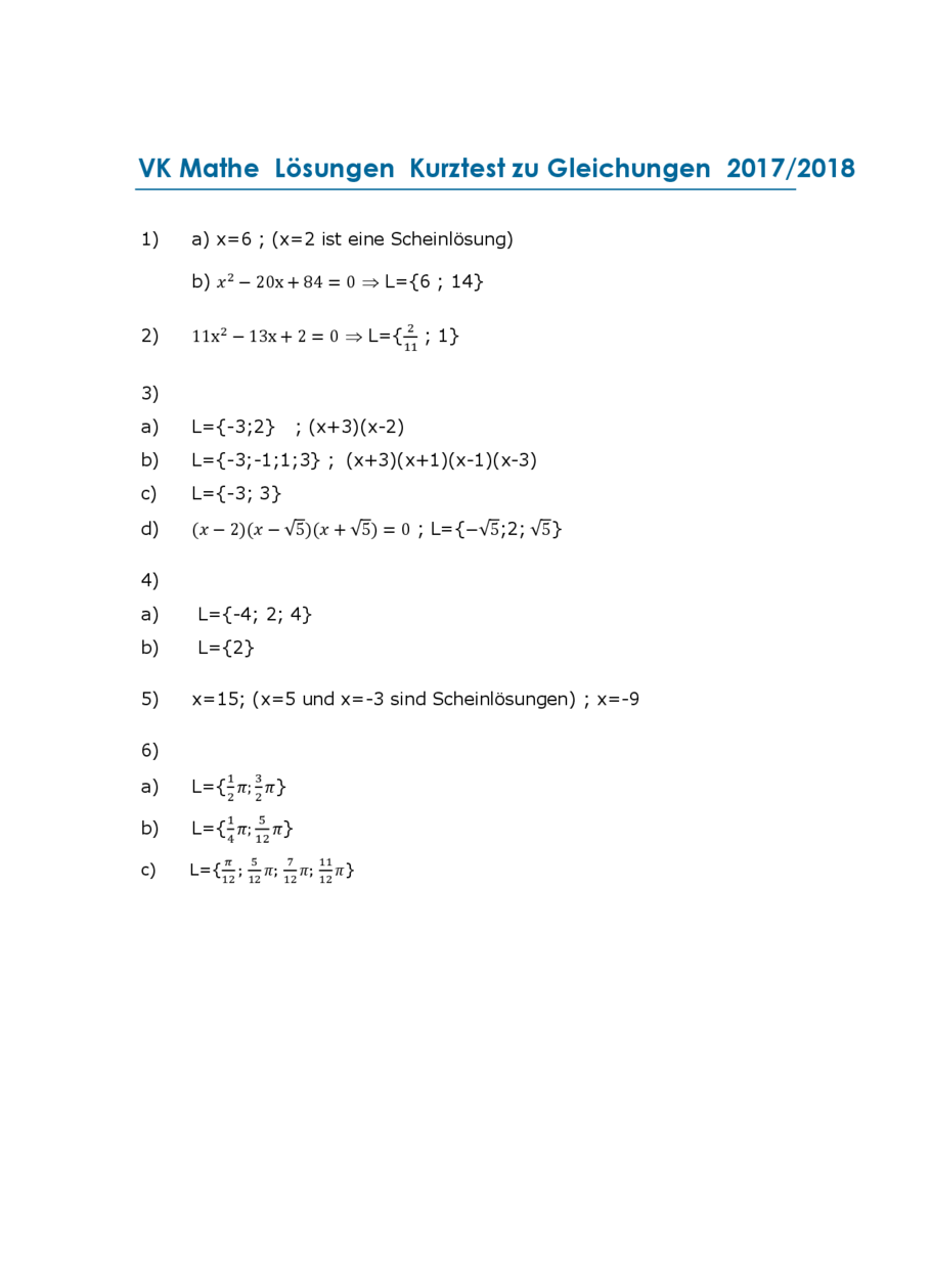 Lösungen zum Aufgabenpool 2, Seite 1