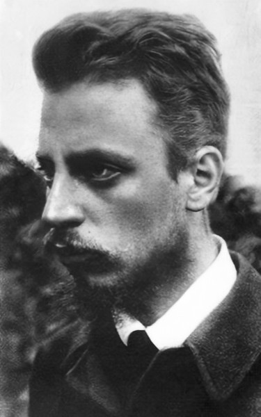 Foto in Schwarz-Weiß von Rainer Maria Rilke am	18. September 1900