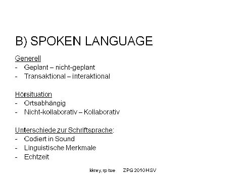 Spoken language