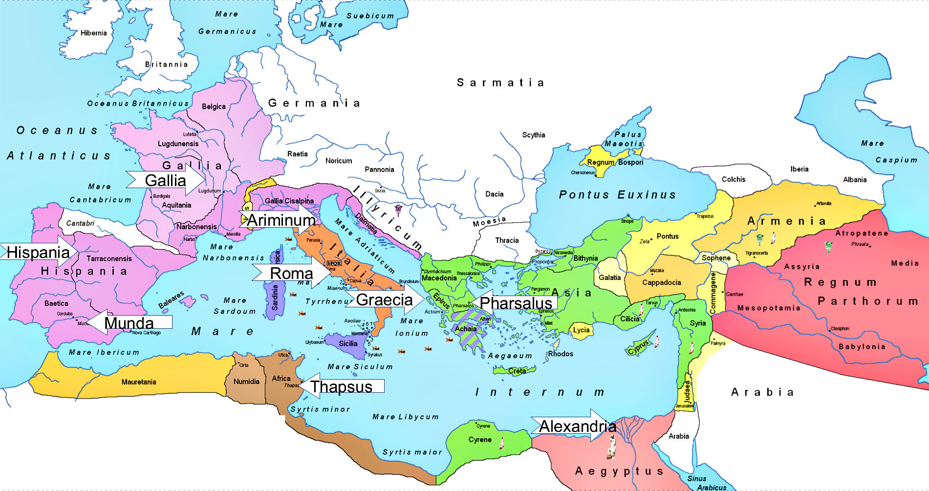 Das Römische Reich zur Zeit der Bürgerkriege
